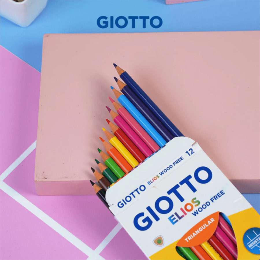Giotto Elios Triangular Cardboard Pensil Warna