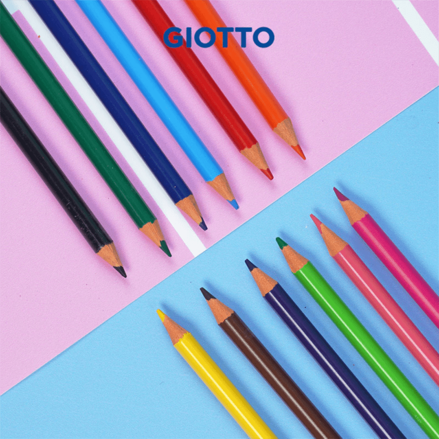 Giotto Elios Triangular Cardboard Pensil Warna