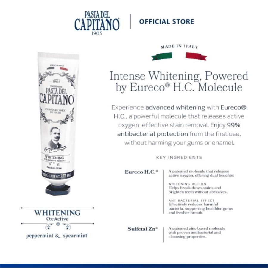 Pasta del Capitano 1905 Whitening Ox-Active Toothpaste 75ml