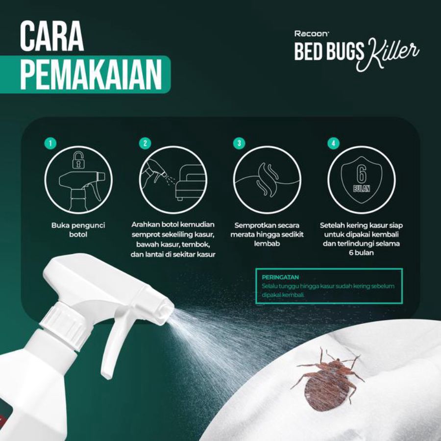 Racoon Bed Bugs Killer Spray Anti Kutu Kasur Tungau