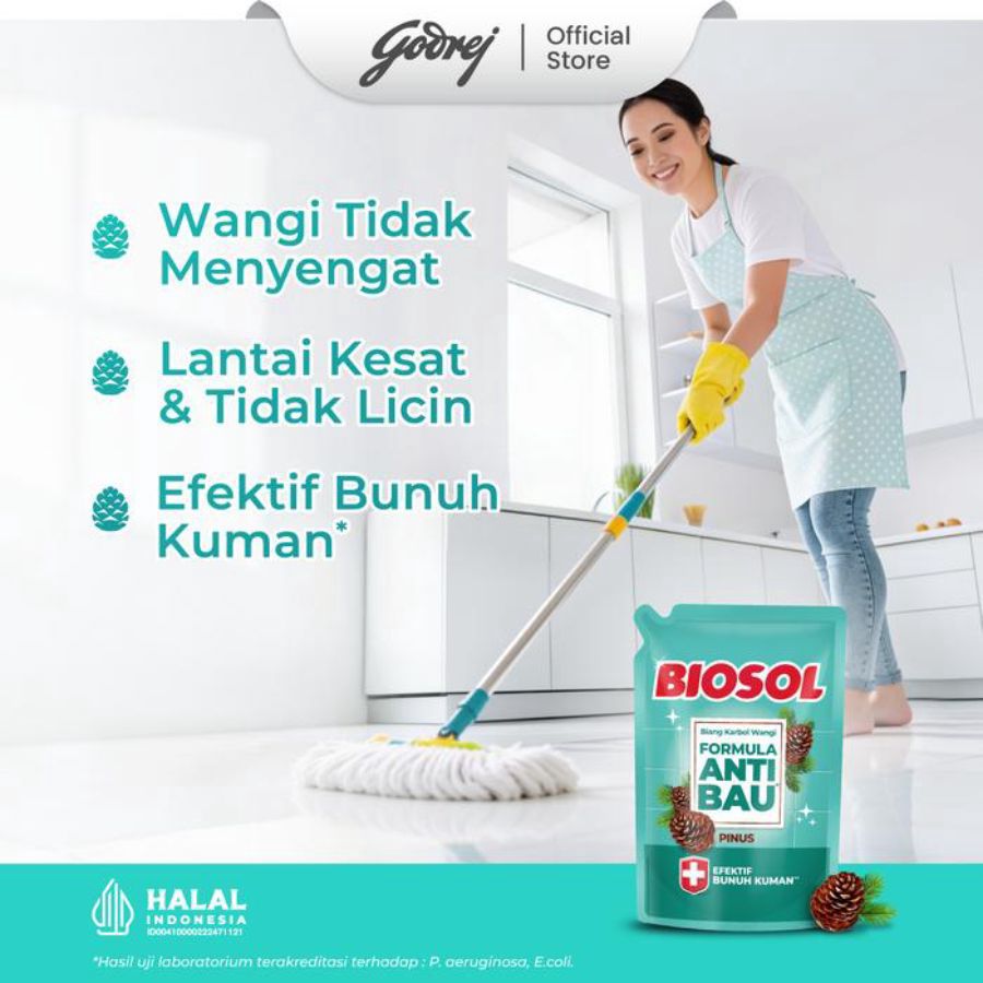 Buy 1 Get 1 Biosol Karbol Wangi Pine Pembersih Lantai Pouch 700ml