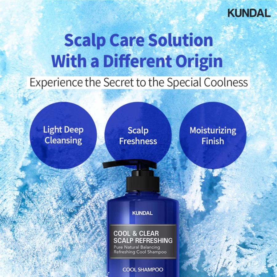Kundal Cool & Clear Scalp Refreshing Aqua Mint Shampoo 500ml