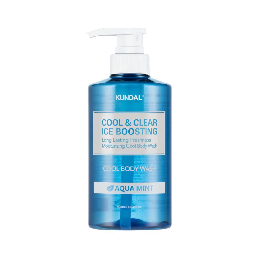 Kundal Cool & Clear Ice Boosting Aqua Mint Body Wash Bottle 500ml