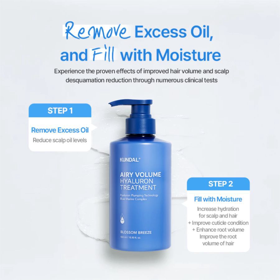 Kundal Airy Volume Hyaluron Blossom Breeze Hair Treatment 500ml