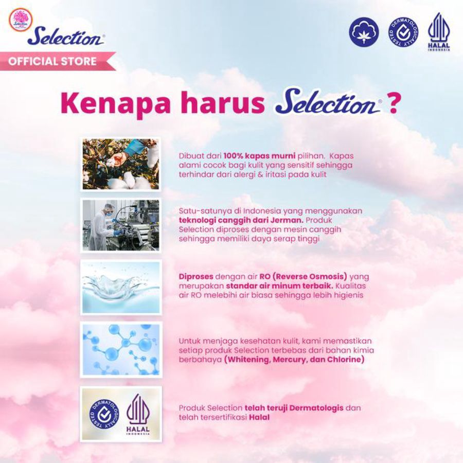 Selection Spesial Lapis Tipis Facial Cotton 175pcs
