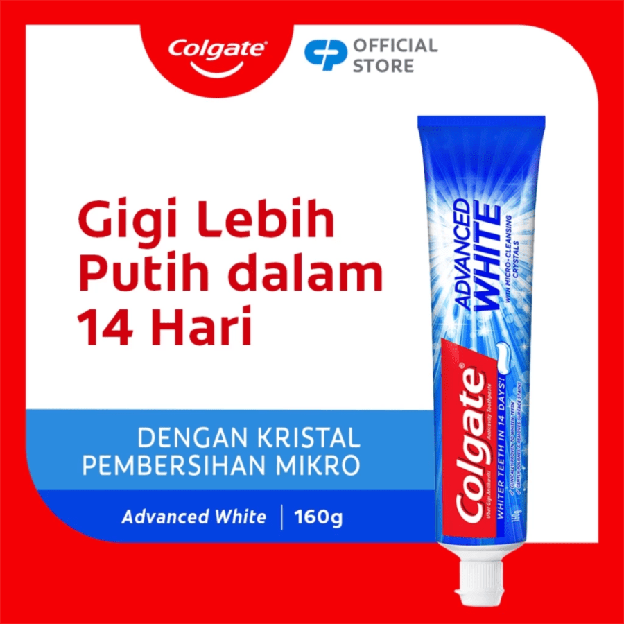 Colgate Advanced White Whitening Toothpaste 160gram