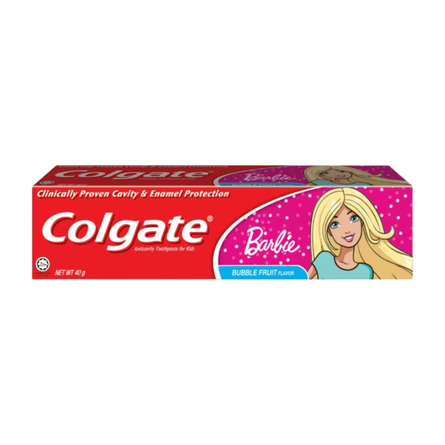 Colgate Barbie Bubble Fruit Flavor Strawberries Mint Kids Toothpaste 40gram
