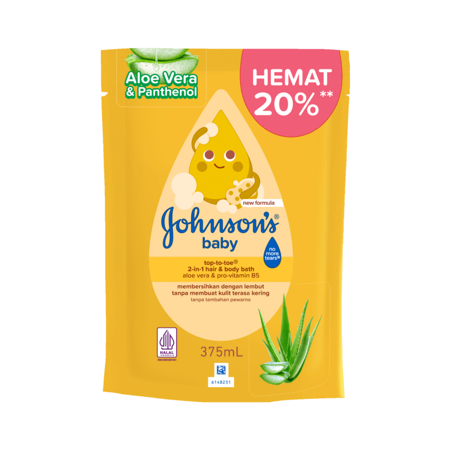 Johnson's Top to Toe Hair & Body Baby Bath 375ml