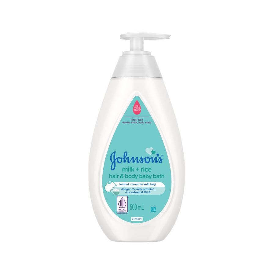 Johnson's Baby Hair & Body Baby Bath Milk + Rice 500ml