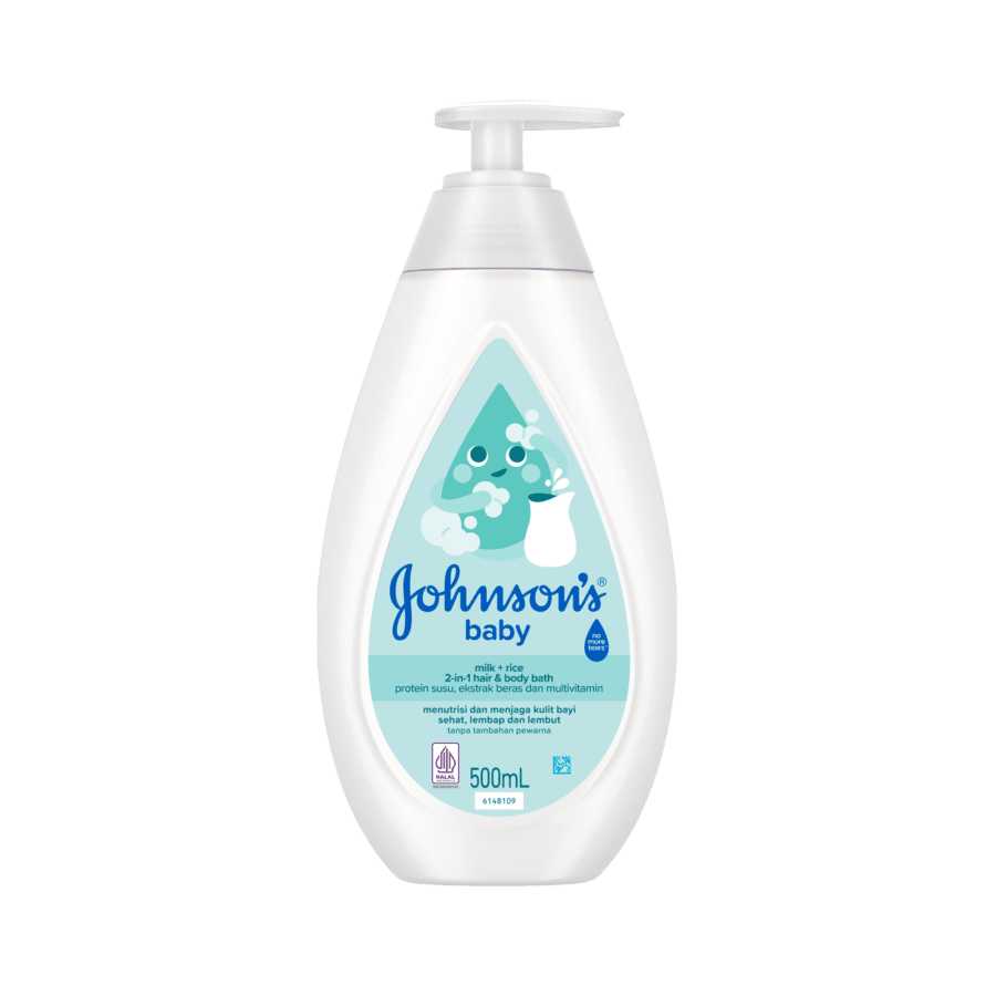 Johnson's Baby Hair & Body Baby Bath Milk + Rice 500ml