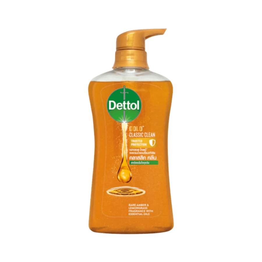 Dettol Gold Classic Clean Antibacterial Body Wash Pump Bottle 480ml