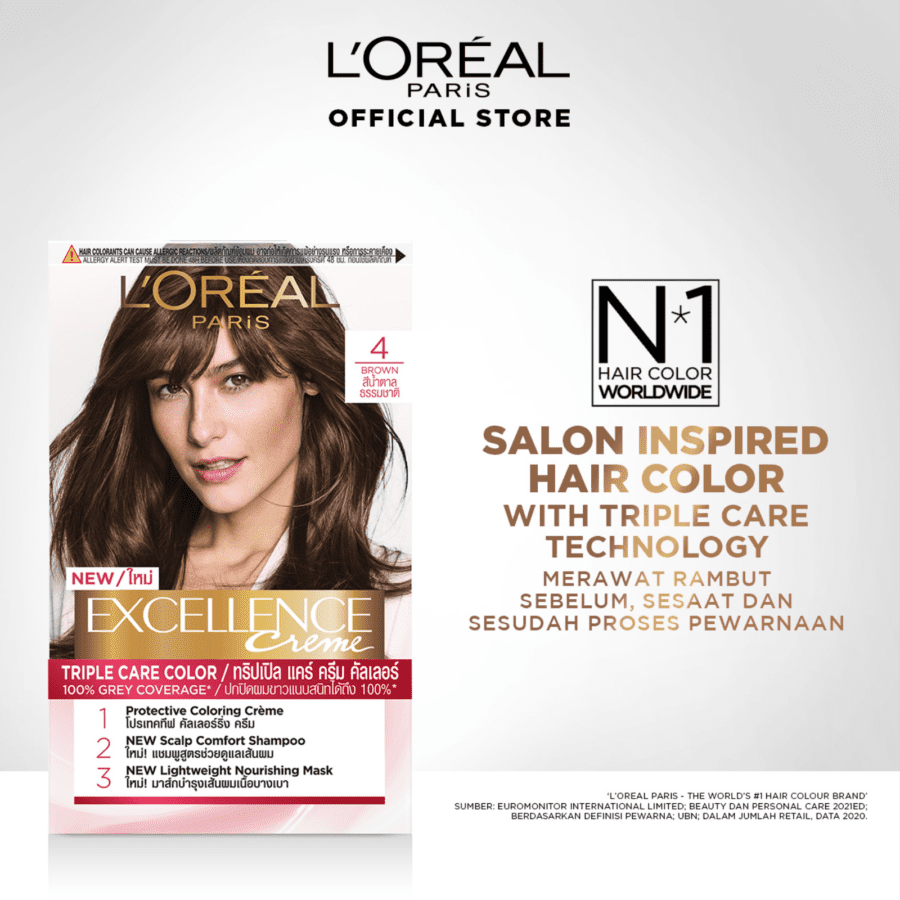 L'Oreal Paris Excellence Creme 4 Natural Brown 48ml