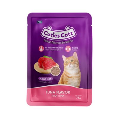 Cuties Catz Tuna Dewasa Makanan Kucing Basah Pouch