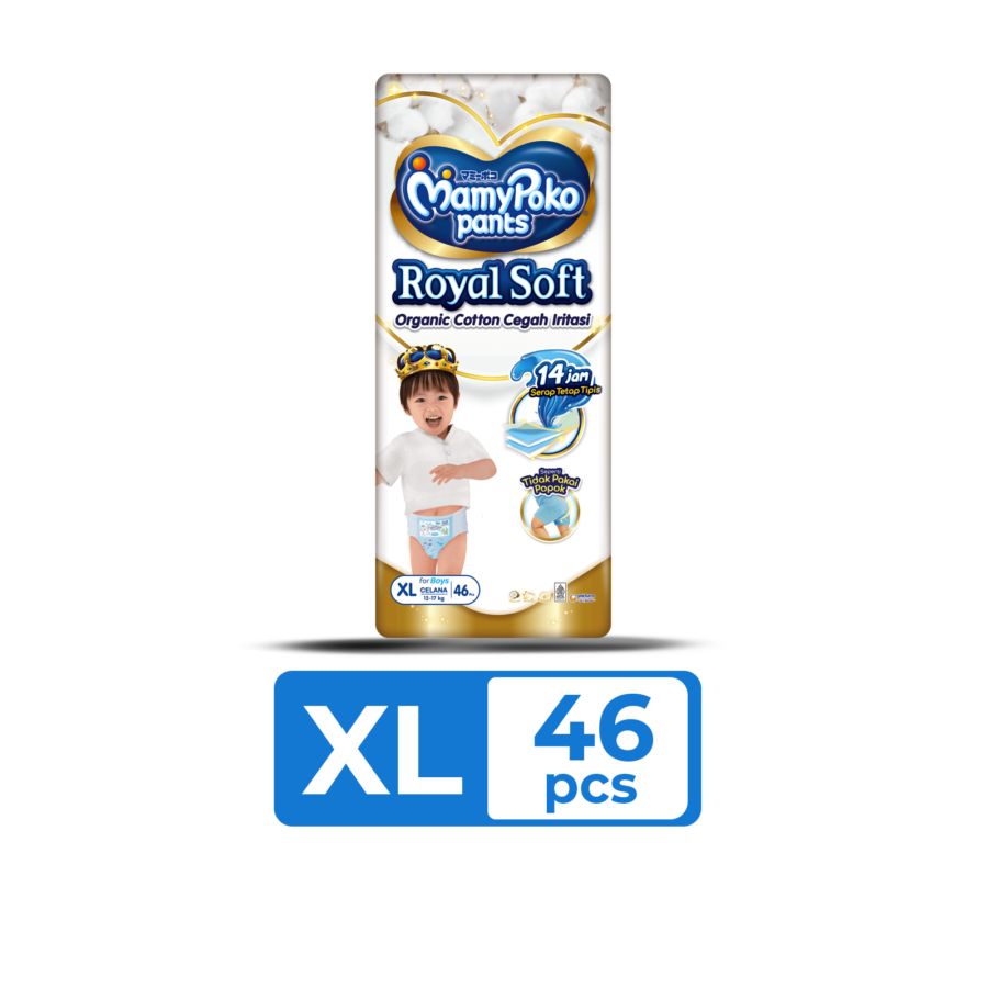 Mamypoko Royal Soft Boys Pants Diapers XL46