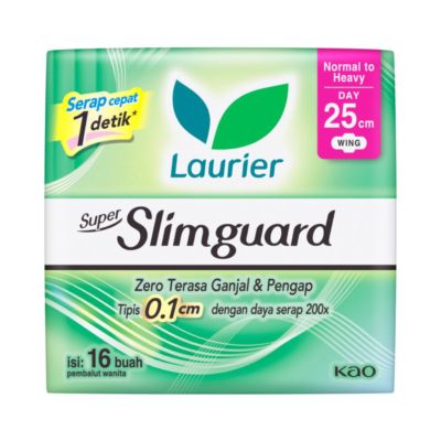 Laurier Super Slimguard Day Wing 25cm Pembalut Kewanitaan