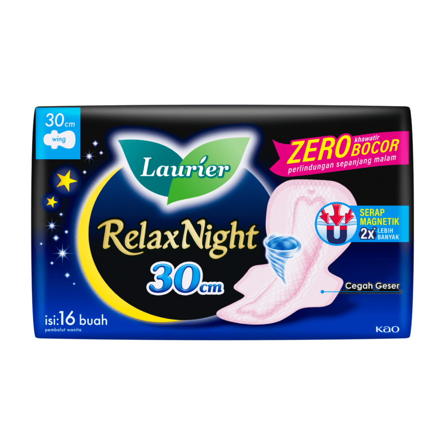 Laurier Relax Night Wing 30cm Pembalut Kewanitaan 16pads
