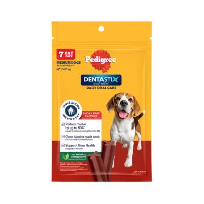 Pedigree Dentastix Medium Smoky Beef Snack Anjing