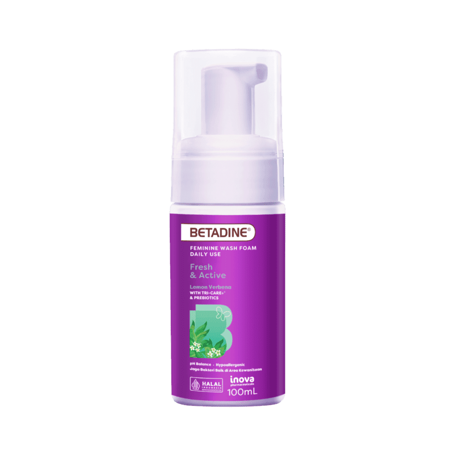 Betadine Fresh & Active Lemon Verbena Feminine Wash Foam Pump Bottle