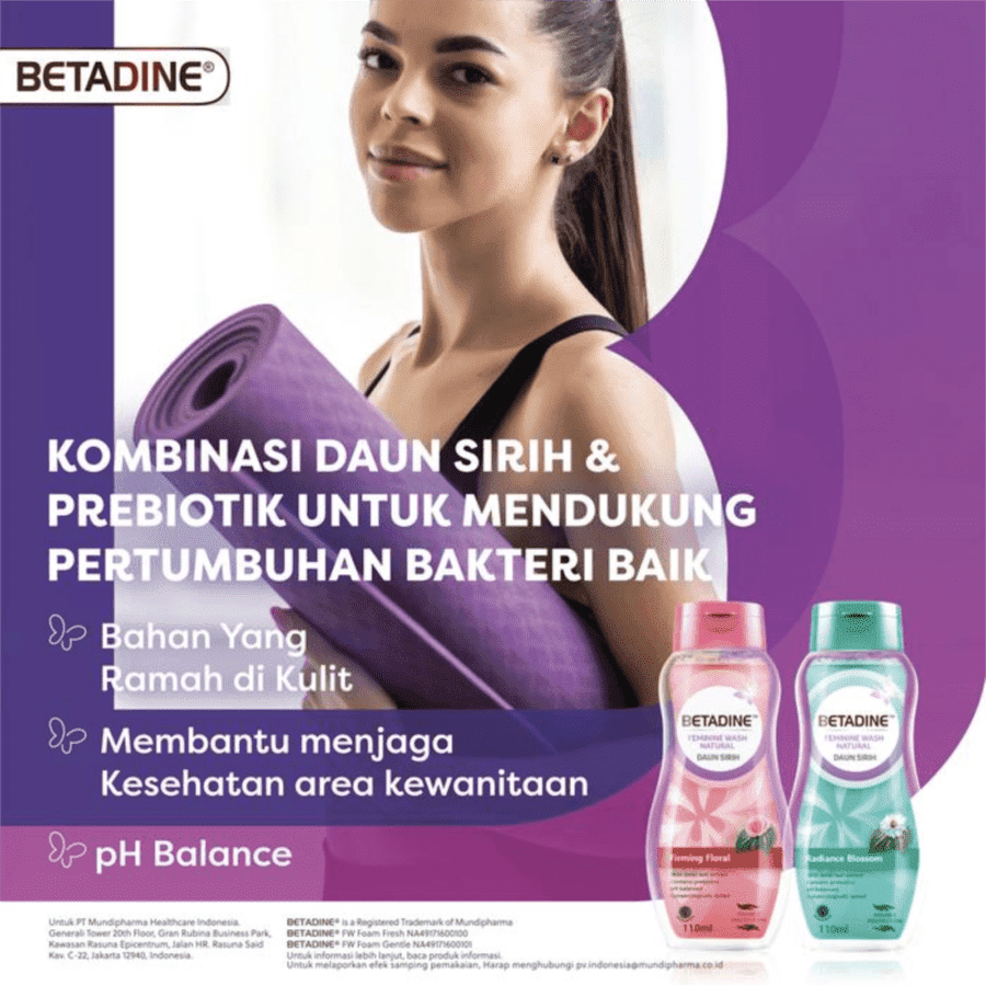 Betadine Feminine Wash Natural Daun Sirih Firming Floral Botol