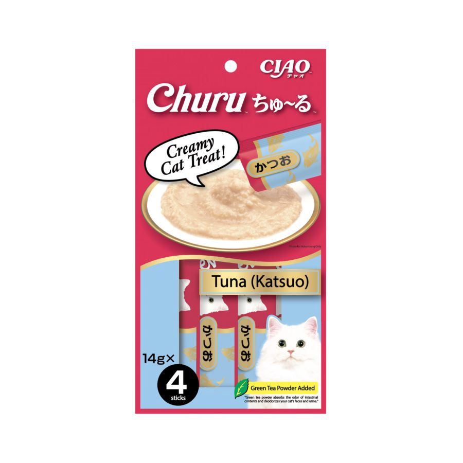 CIAO Churu Tuna Katsuo Snack Kucing 4 sticks x 14 gram 1pack