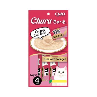 CIAO Churu Tuna & Collagen Snack Kucing 4sticks x 14 gram