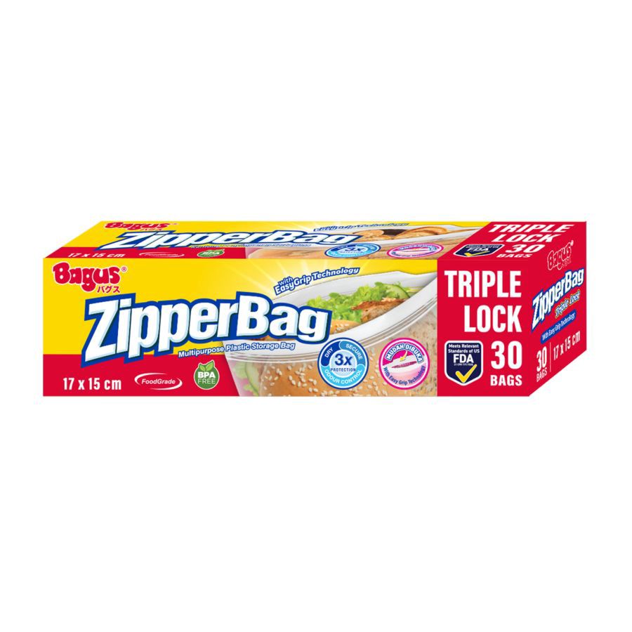 Bagus Zipperbag 17cm x 15cm 30S 1box