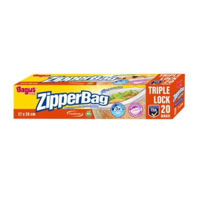 Bagus Zipperbag 27 x 28 cm Plastic Wrap