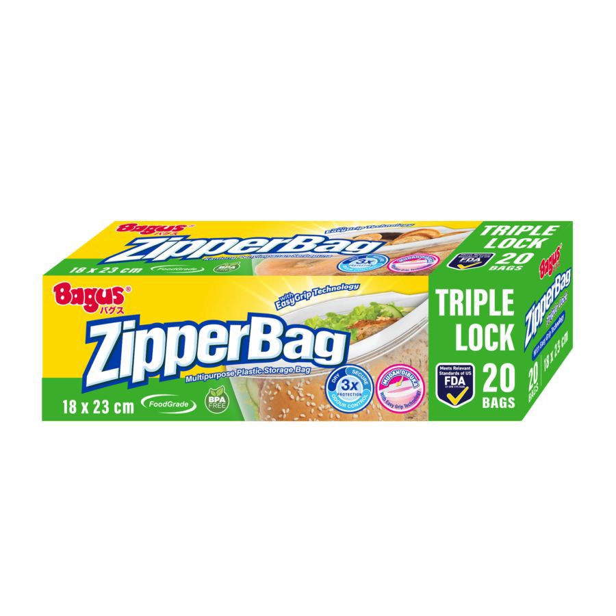 Bagus Zipperbag Size 18 x 23 cm 1pcs
