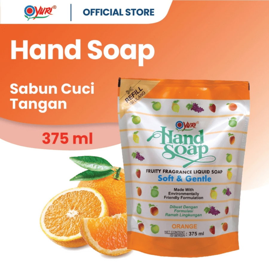 Yuri Orange Hand Soap Pouch 375ml