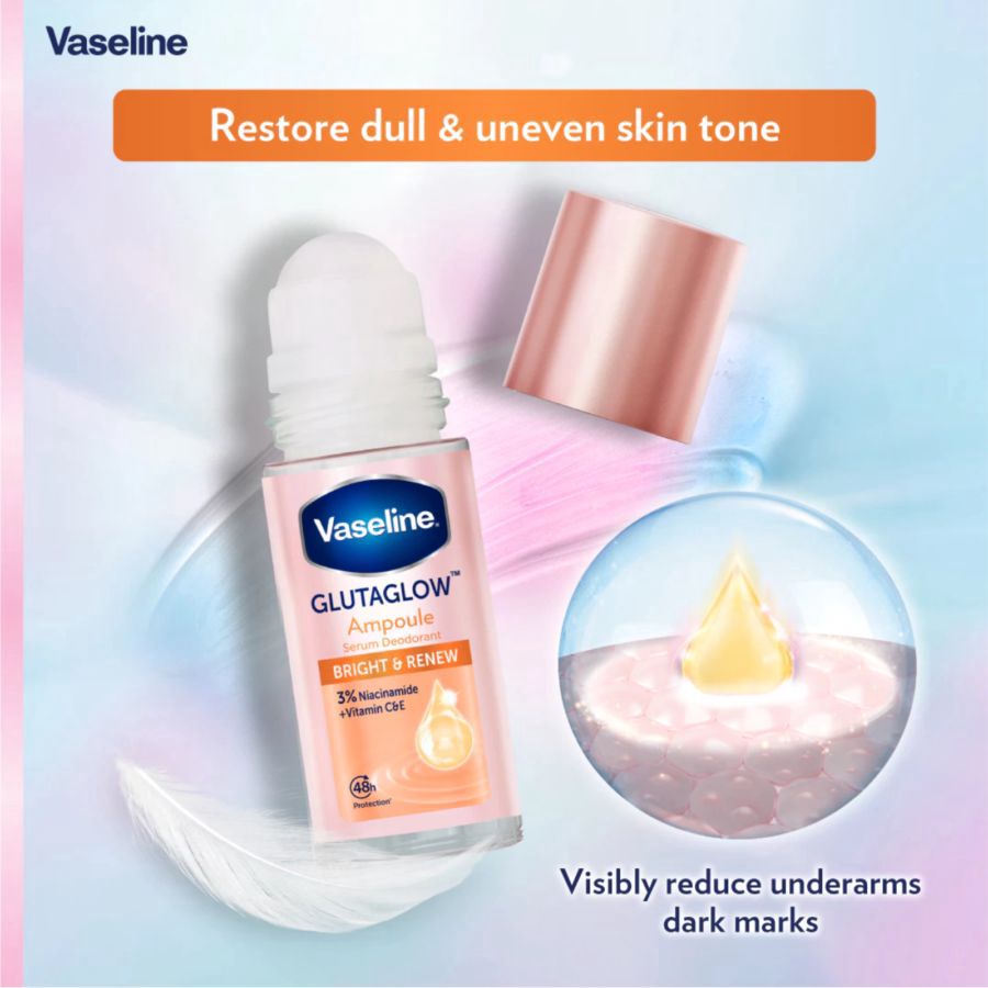 Vaseline GlutaGlow Ampoule Bright & Renew Deodorant Roll On