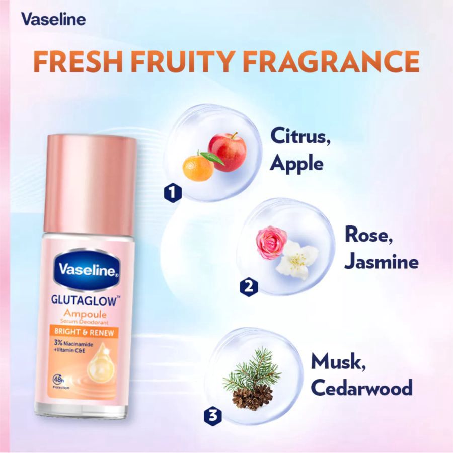 Vaseline GlutaGlow Ampoule Bright & Renew Deodorant Roll On