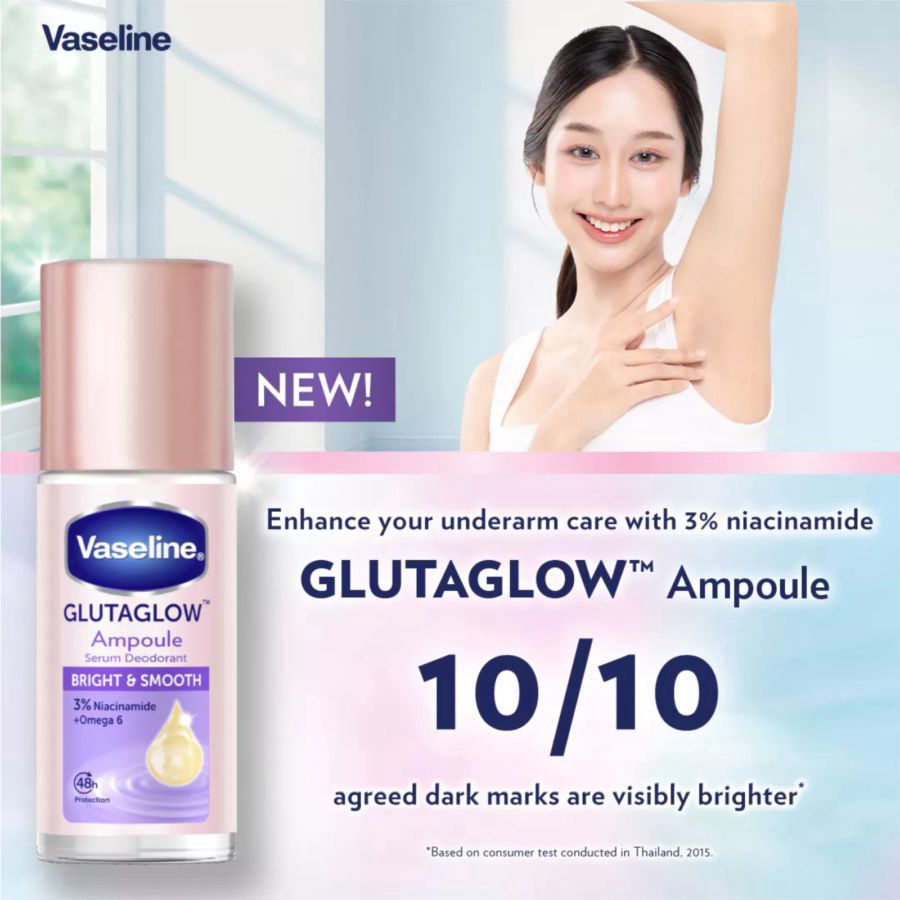 Vaseline GlutaGlow Ampoule Bright & Smooth Deodorant Roll On