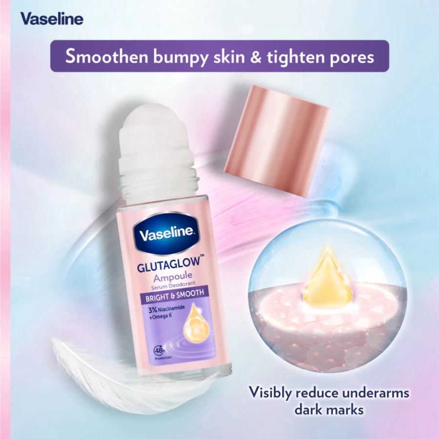 Vaseline GlutaGlow Ampoule Bright & Smooth Deodorant Roll On