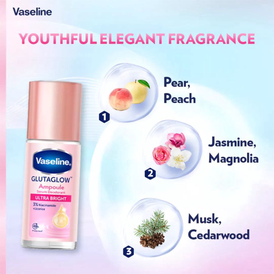 Vaseline GlutaGlow Ampoule Ultra Bright Deodorant Roll On