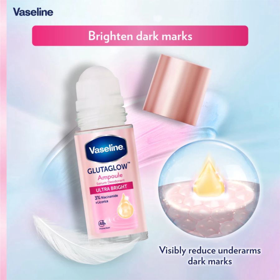 Vaseline GlutaGlow Ampoule Ultra Bright Deodorant Roll On