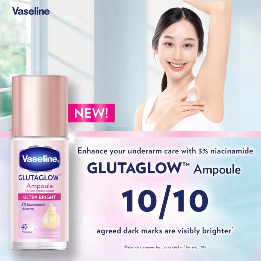 Vaseline GlutaGlow Ampoule Ultra Bright Deodorant Roll On