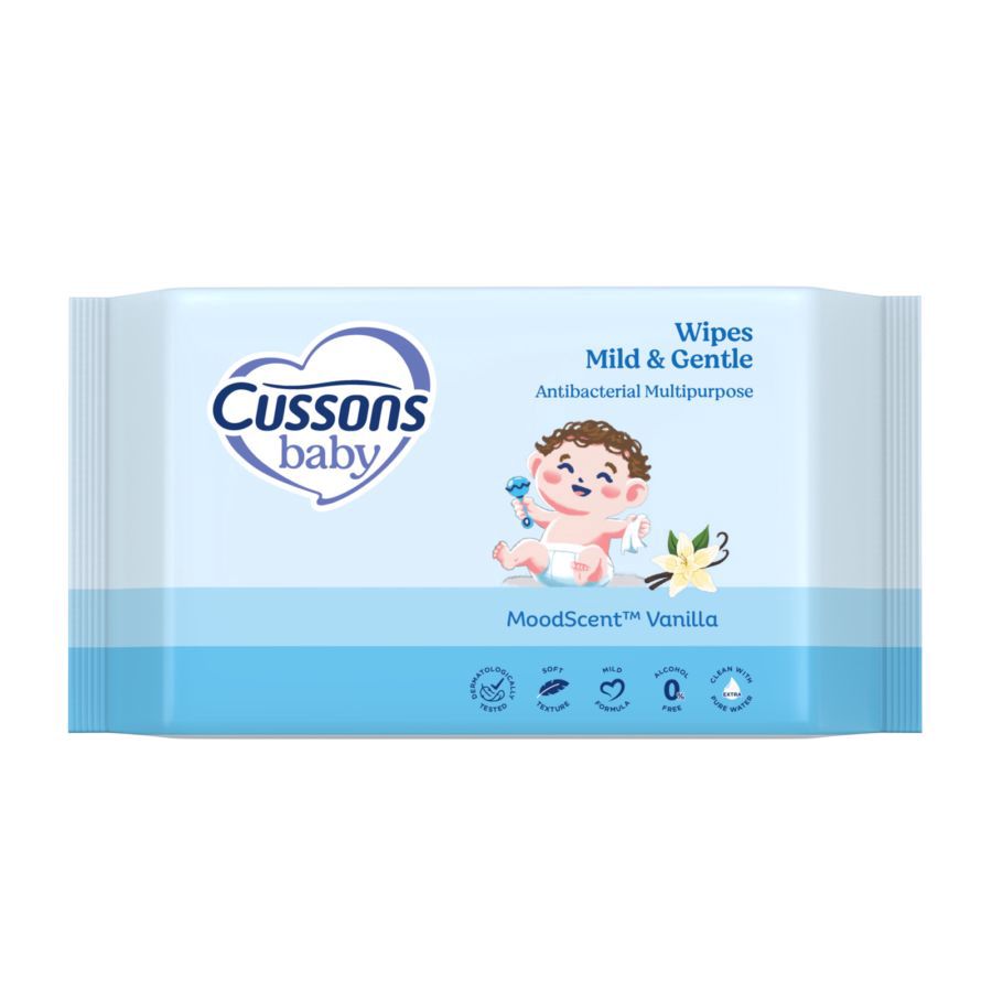 Cussons Baby Mild & Gentle Mood Scent Vanilla Antibacterial Multipurpose Wipes 3pack