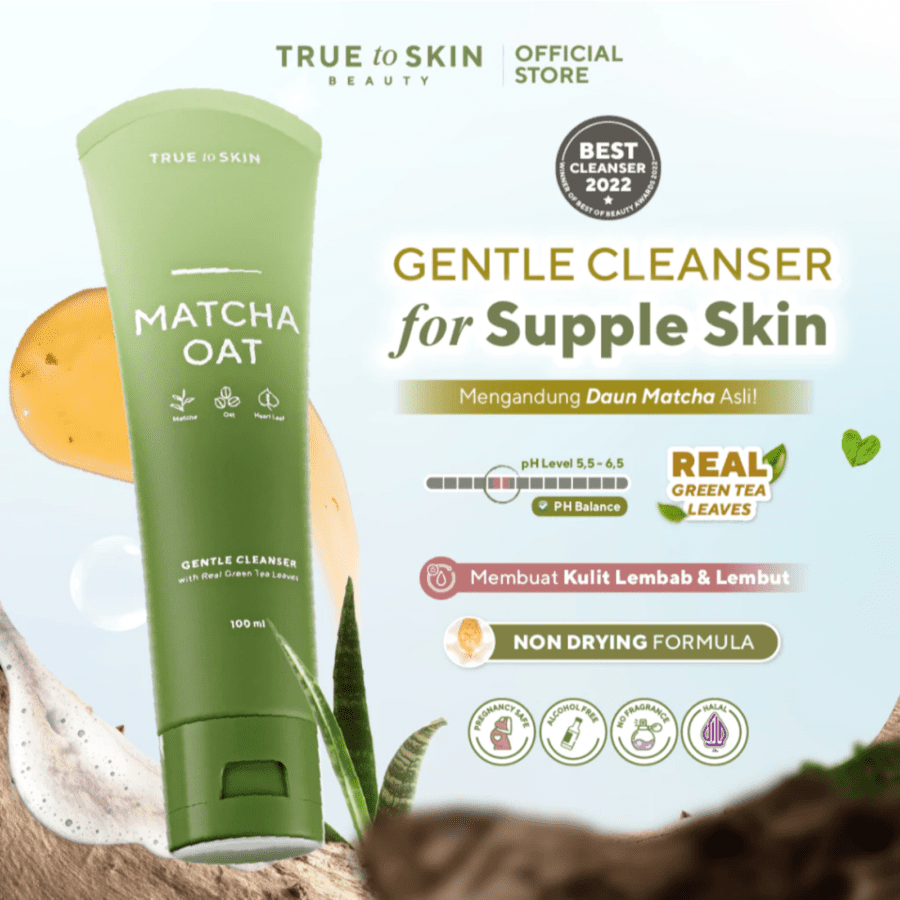 True to Skin Matcha Oat Gentle Cleanser Face Wash 100ml