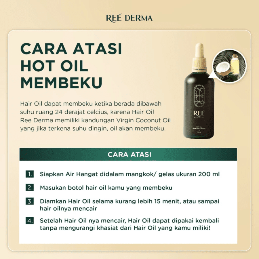 Ree Derma Wellness Hot Oil Hair & Scalp Treatment Perawatan Rambut 30ml