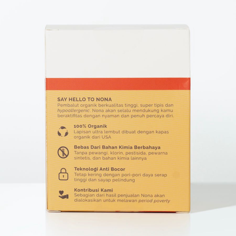 NONA Woman Organic Cotton Regular Pads 24.5cm Pembalut Kewanitaan 12pads