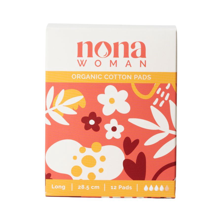 NONA Woman Organic Cotton Long Pads 28.5cm Pembalut Kewanitaan 12pads
