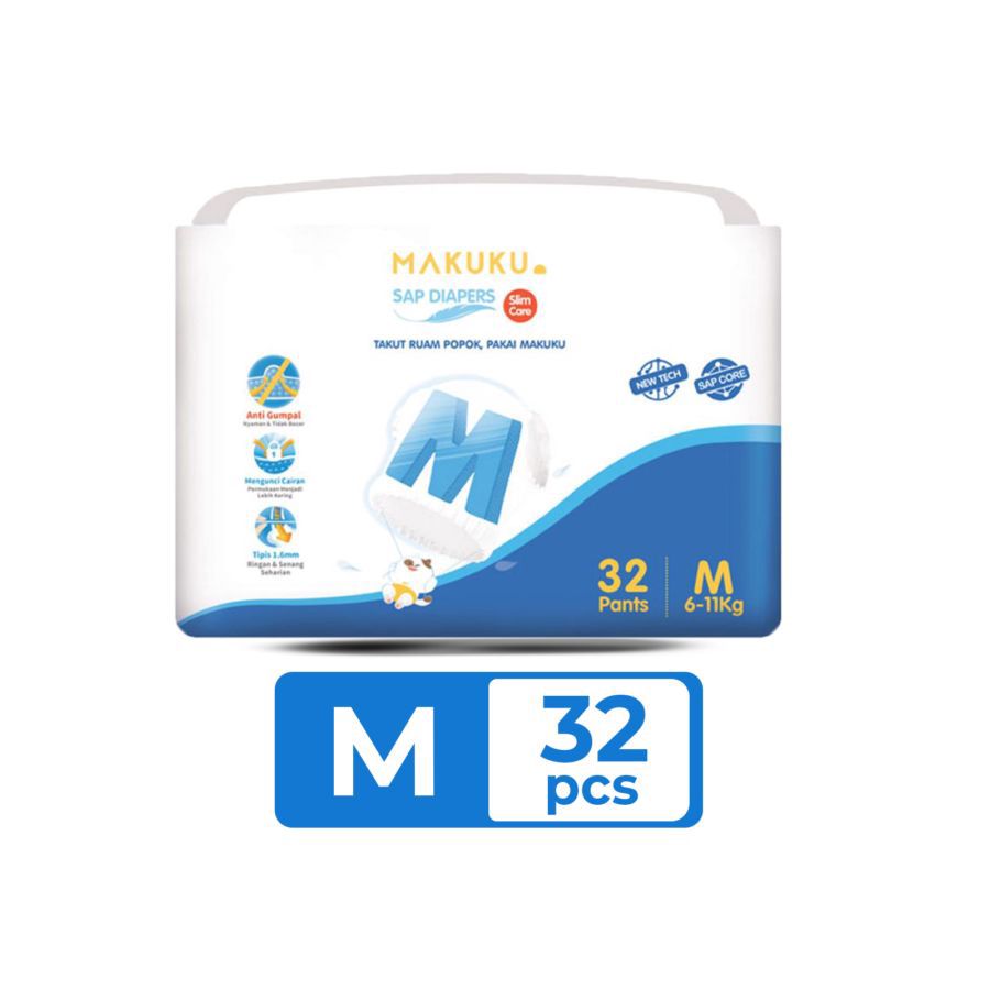 Makuku SAP Slim Care Pants Diapers M32 1pack