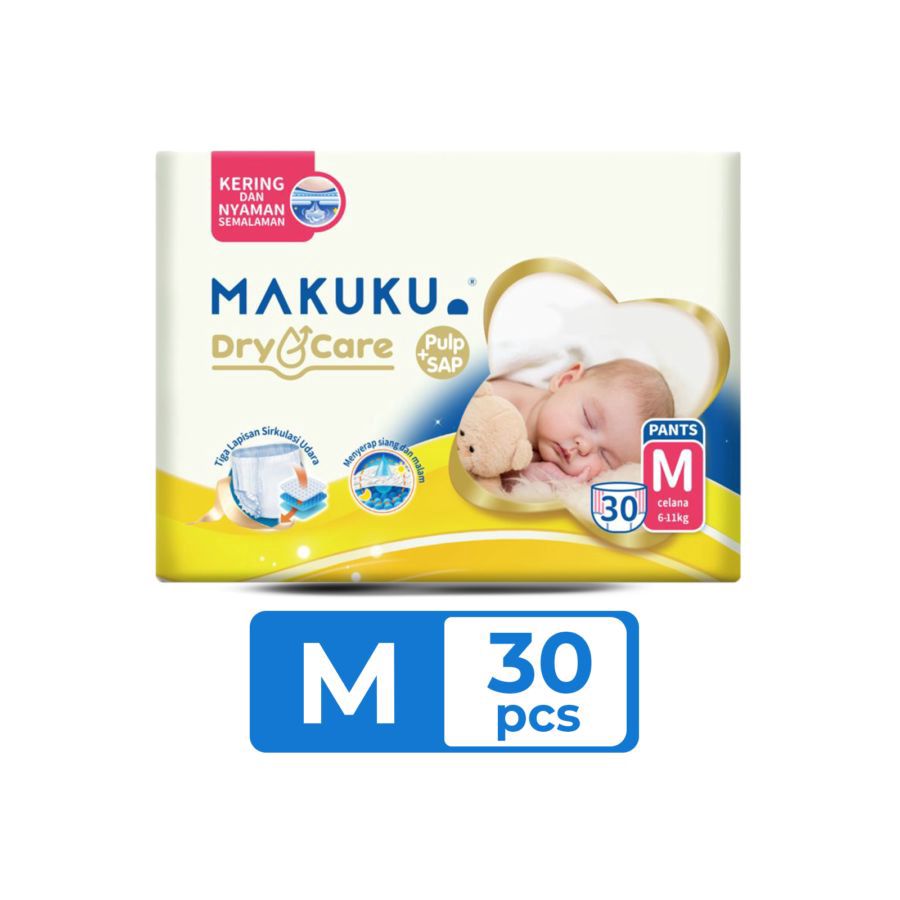 Makuku Dry Care Pants Diapers M30 1pcs