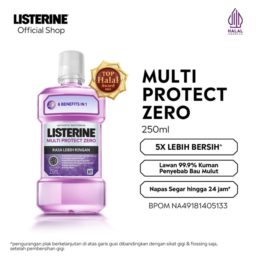 Listerine Multi Protect Zero Antiseptic Mouthwash