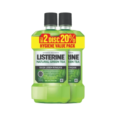 Listerine Natural Green Tea Antiseptic Mouthwash 2pcs