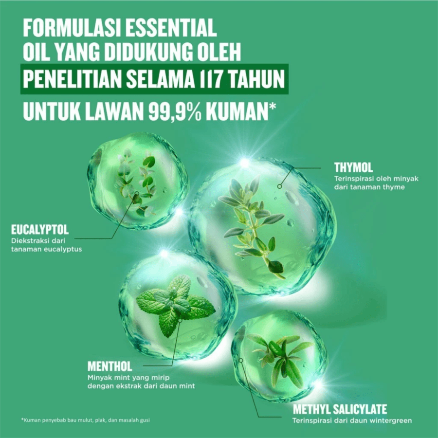 Listerine Natural Green Tea Antiseptic Mouthwash 2pcs