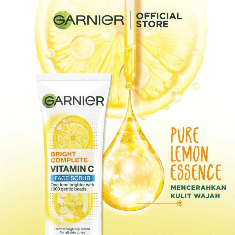 Garnier Light Brightening Scrub Face Wash 100ml