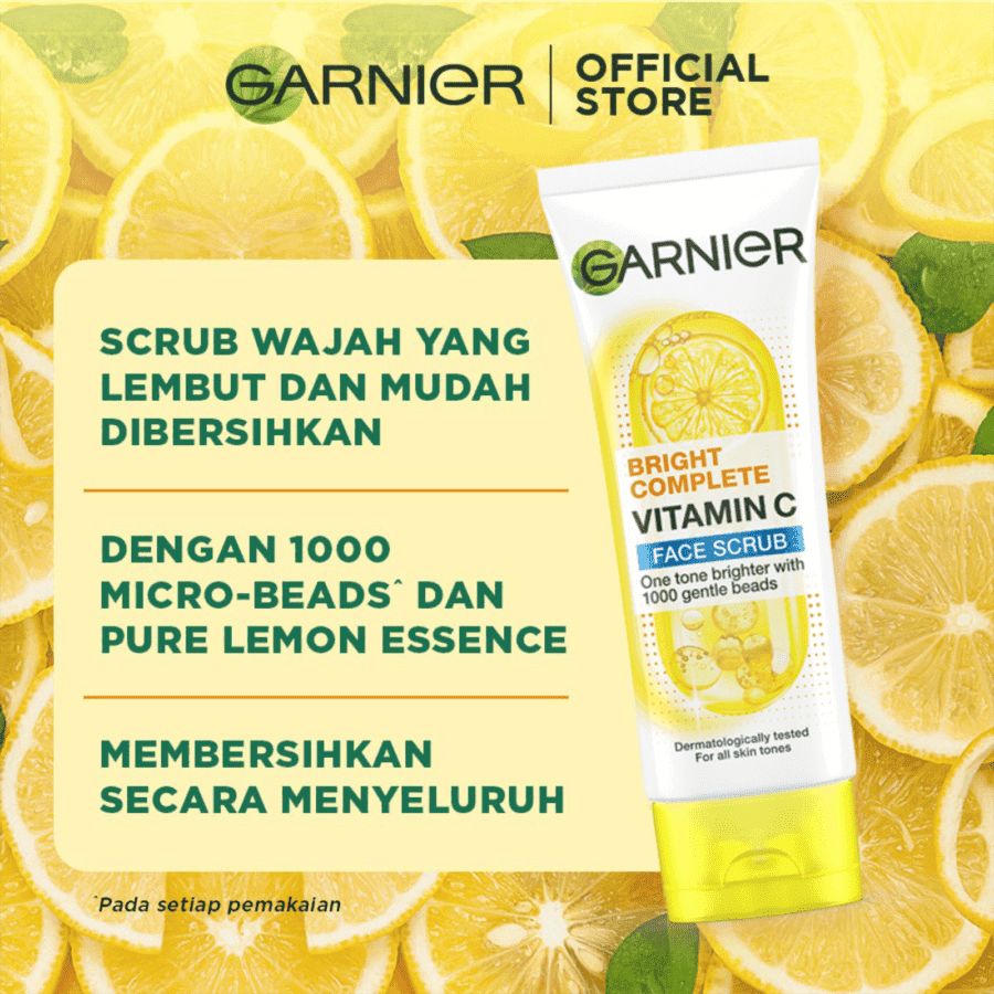 Garnier Light Brightening Scrub Face Wash 100ml