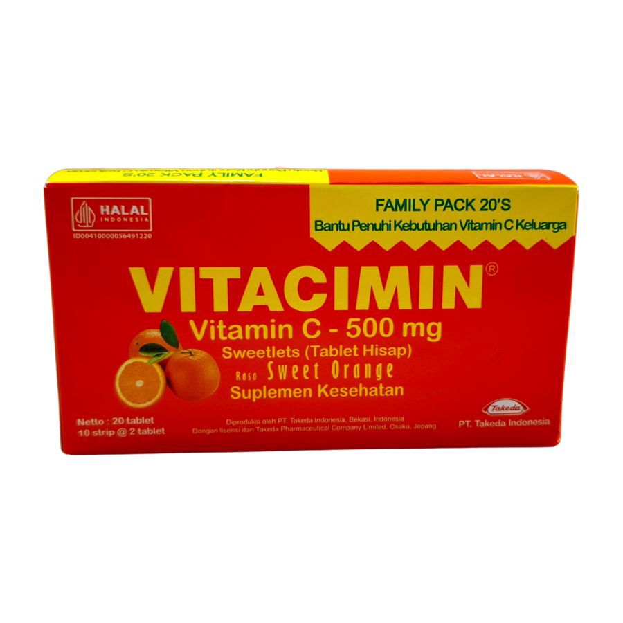 Vitacimin Jeruk Vitamin C Hisap 500 mg 1box
