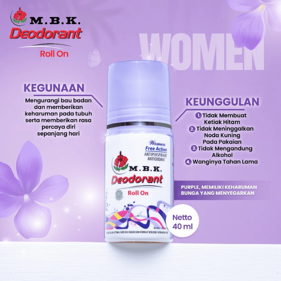 MBK Purple Deodorant Roll On 40ml